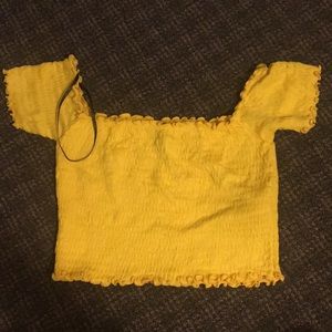 Yellow crop top